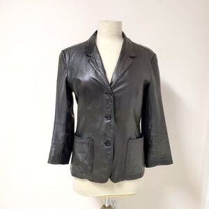 Leather Blazer Jacket